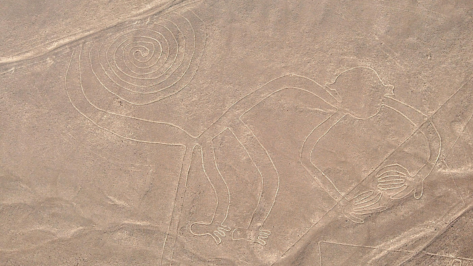 Close-up of a geoglyph