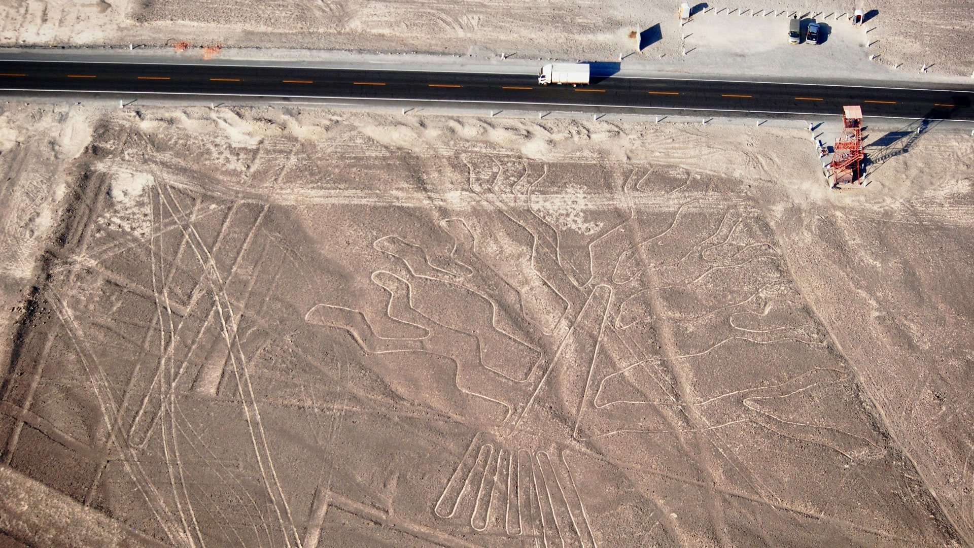 Visitors at the Nazca Lines