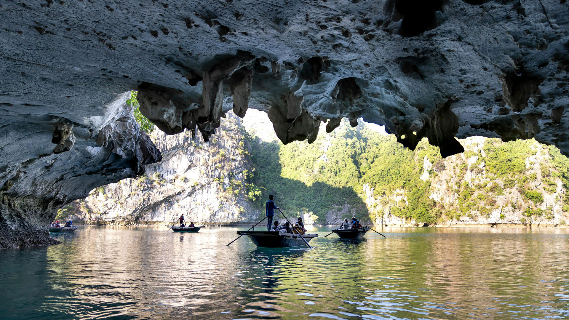 Stunning limestone formations in Vietnam's caves